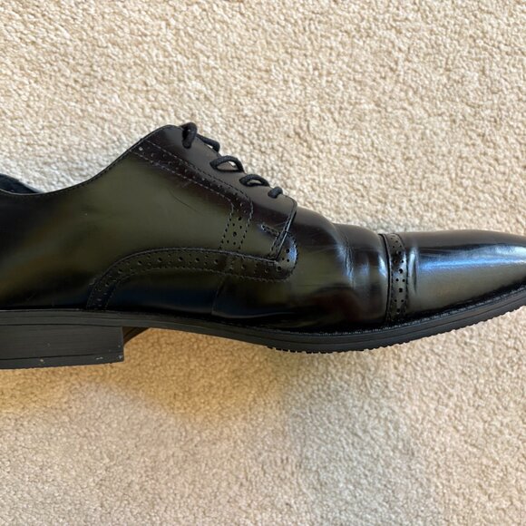 Stacy Adams Abbott Cap Toe Oxford Dress Shoes Black Leather Men's Size 13W - Picture 6 of 10